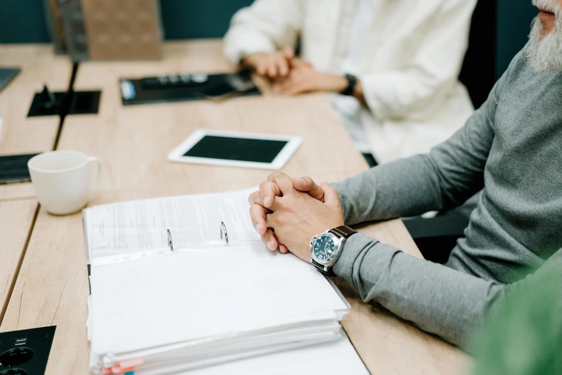 Healthcare agency professional reviewing credentials